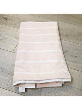 Lila and Jack White Pink Stripe Polka Dot Grid Baby Blanket Lovey Square